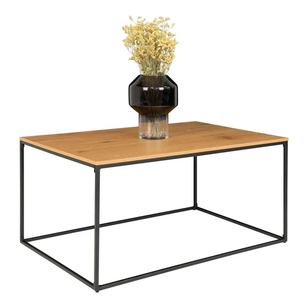 Table basse minimaliste rectangulaire - plateau effet chêne clair TALLINN