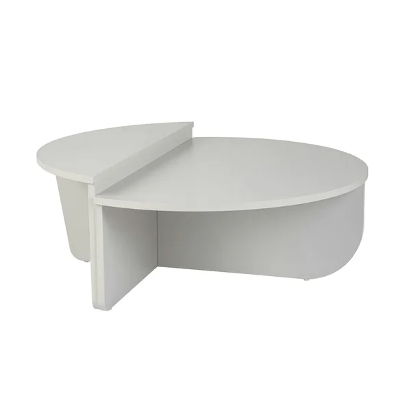 Table basse moderne grise effet laqué - 2 hauteurs MARFA