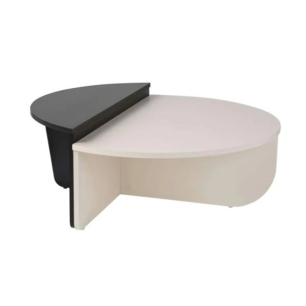 Table basse moderne noire & blanche - 2 hauteurs MARFA