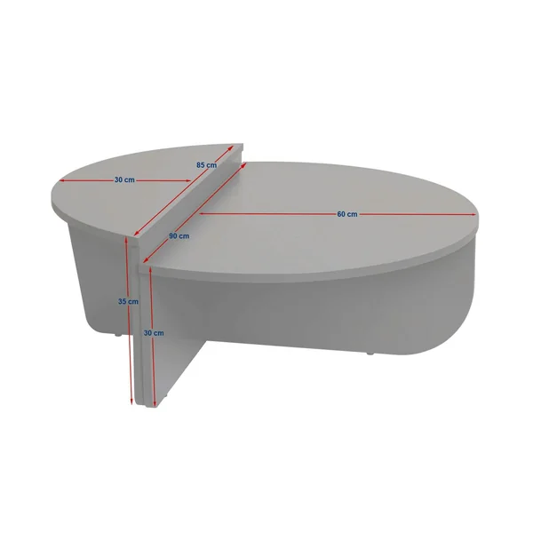 Table basse moderne noire & blanche - 2 hauteurs MARFA
