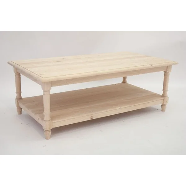 Table basse rectangulaire hévéa L100xP60xH40 TRADITION