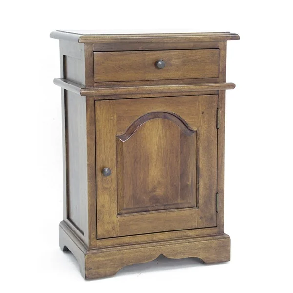 Table de chevet Hévéa 1 porte, 1 tiroir 44x32x65cm TRADITION