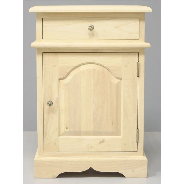 Table de chevet Hévéa 1 porte, 1 tiroir 44x32x65cm TRADITION