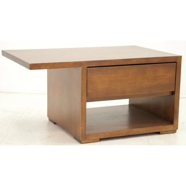 Table de chevet moderne hévéa recto verso 65cm OLGA