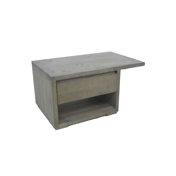 Table de chevet moderne hévéa recto verso 65cm OLGA