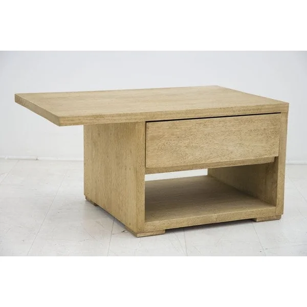 Table de chevet moderne hévéa recto verso 65cm OLGA