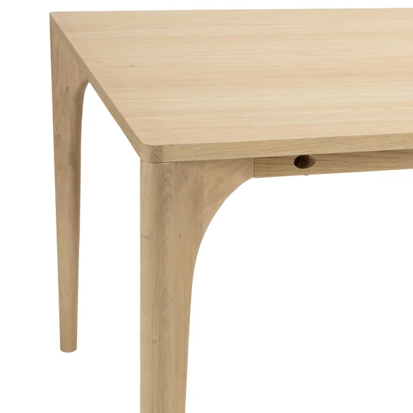 Table de repas moderne naturelle pieds chêne massif 220 cm PANAMA
