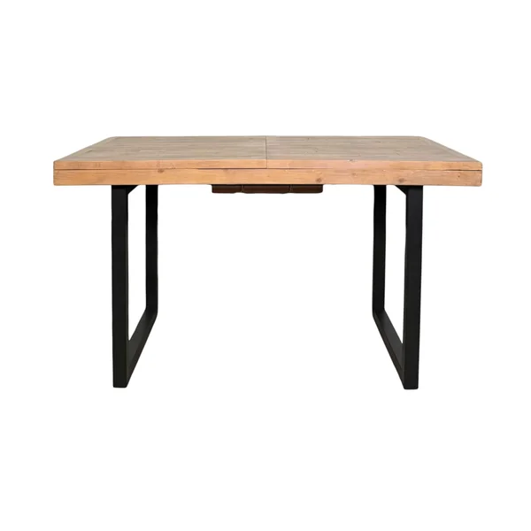 Table de salle à manger extensible en bois recyclé 140-180 cm AUCKLAND
