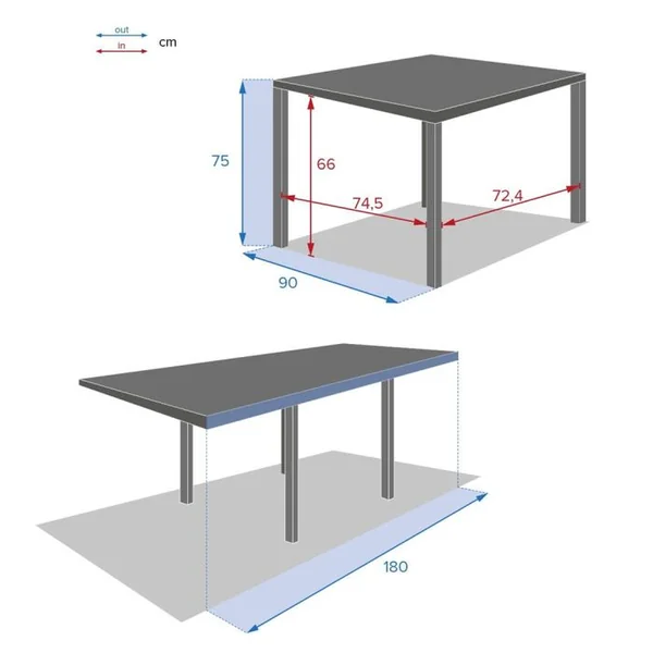 Table extensible 8 personnes PIAZZA Coloris argile
