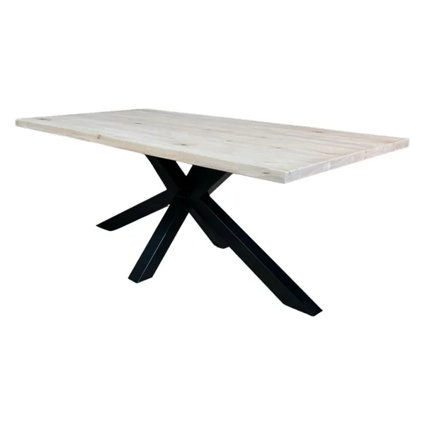 Table extensible en chêne blanc bords naturels 240 cm ETNA