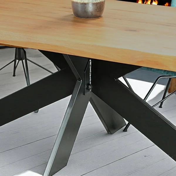 Table extensible en chêne huilé avec bords naturels 240 cm PALERME