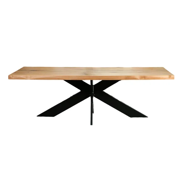 Table extensible en chêne huilé avec bords naturels 240 cm PALERME