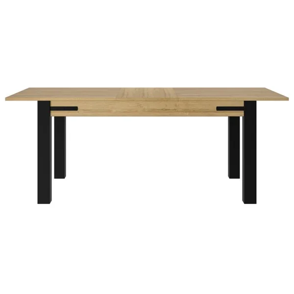 Table extensible L. 160/200 cm CORK imitation chêne/noir