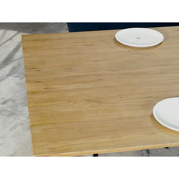 Table pied central en bois de teck recyclé 2 m DEPOK