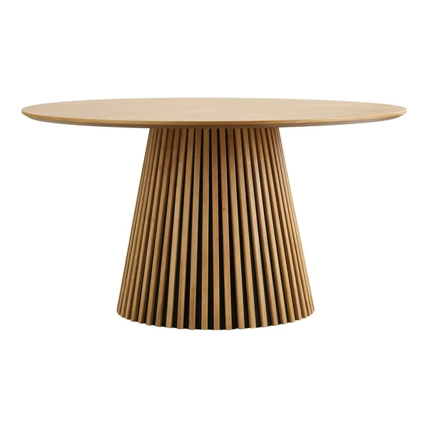 Table ronde en chêne clair avec piètement baguette ø140 cm AMSTERDAM