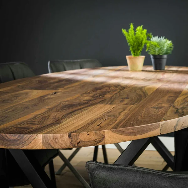 Table à manger bois forme ovale 200 cm HALIFAX