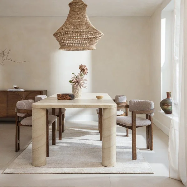 Table à manger en pierre forme organique 150 cm IDAHO