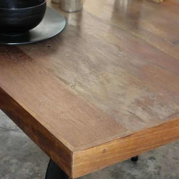 Table à manger industrielle vintage bois recyclé 180 cm LEEDS