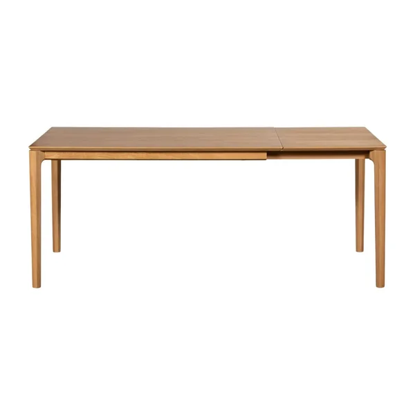 Table à manger moderne en chêne clair avec rallonge intégrée 135-190 cm DERBY