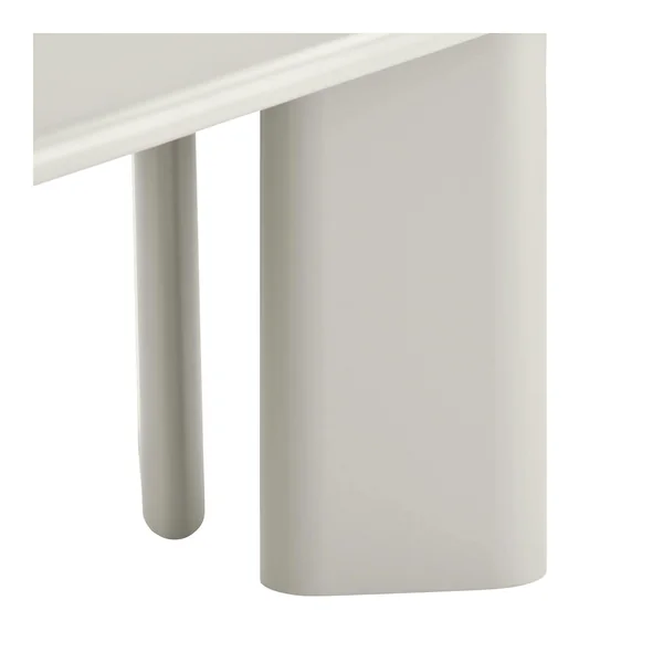 Table à manger ovale sable 220 cm - design minimaliste, pieds obliques ALBERTA