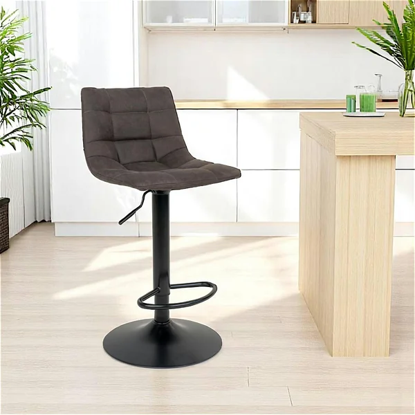 Tabouret de bar réglable en hauteur, gris foncé (lot de 2) SAVONE