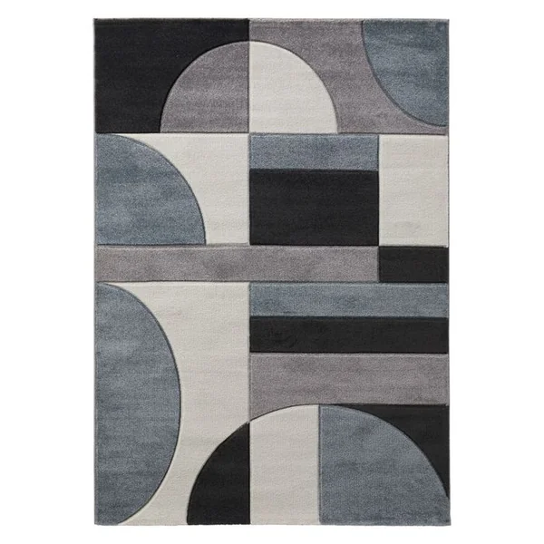Tapis 120x170 cm SEATTLE Bleu/gris
