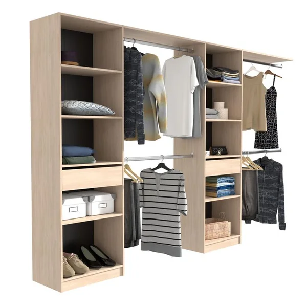 TERRE DE NUIT Dressing Extensible Et Réversible Avec Penderies Bois Naturel