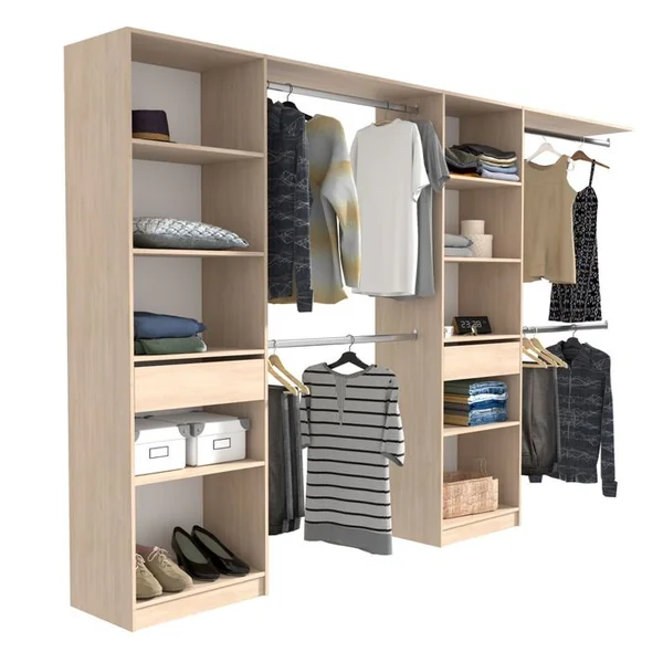 TERRE DE NUIT Dressing Extensible Et Réversible Avec Penderies Bois Naturel
