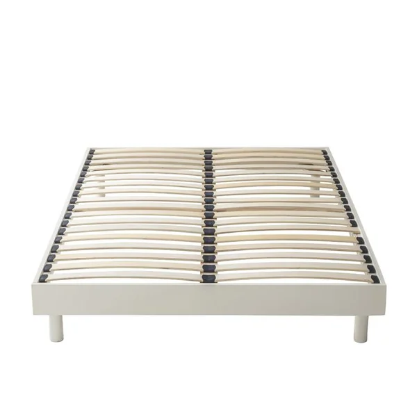 TERRE DE NUIT Sommier Kit En Bois Massif 13 Cm Blanc Cassé 180x200