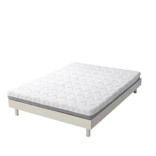 TERRE DE NUIT Sommier Kit En Bois Massif 13 Cm Blanc Cassé 180x200