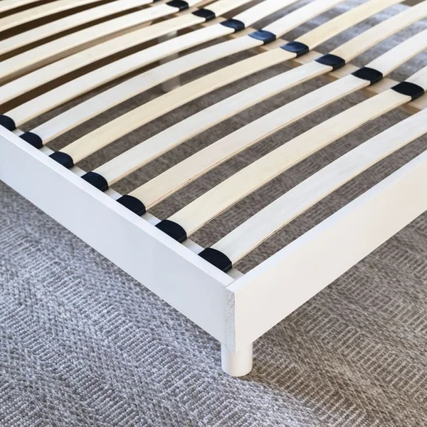 TERRE DE NUIT Sommier Kit En Bois Massif 13 Cm Blanc Cassé 180x200