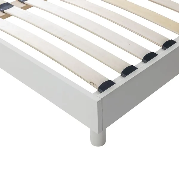 TERRE DE NUIT Sommier Kit En Bois Massif 13 Cm Blanc Cassé 180x200