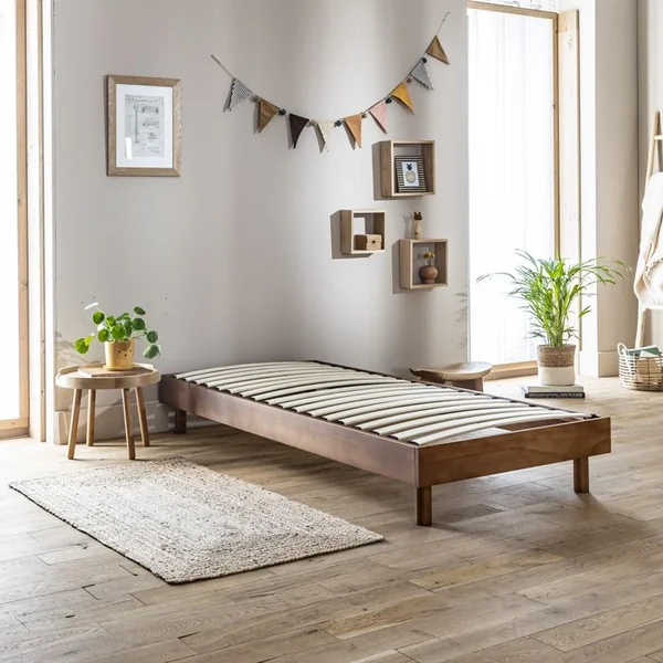 TERRE DE NUIT Sommier Kit En Bois Massif 13 Cm Noisette 90x190