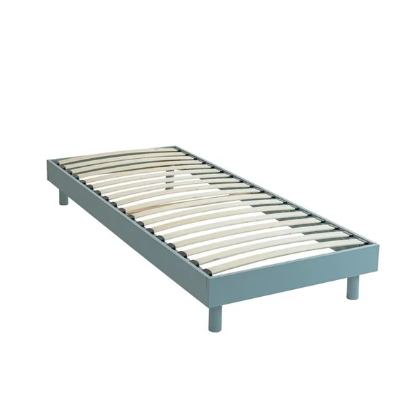 TERRE DE NUIT Sommier Kit En Bois Massif 13 Cm Vert D'eau 90x200