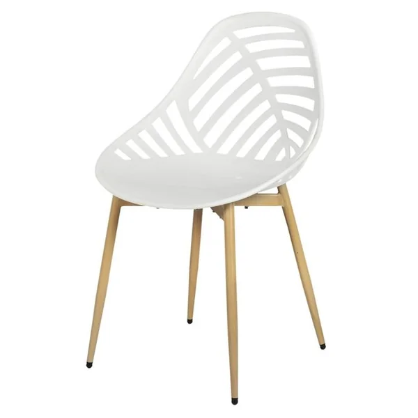 THE HOME DECO FACTORY Lot De 4 Chaises Ajourées Alameda - Blanc