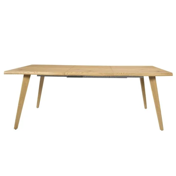THE HOME DECO FACTORY Table Extensible Avec Bords Biseautés Pour 6 à 8 Personnes Calypso - Beige