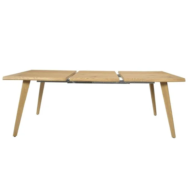 THE HOME DECO FACTORY Table Extensible Avec Bords Biseautés Pour 6 à 8 Personnes Calypso - Beige