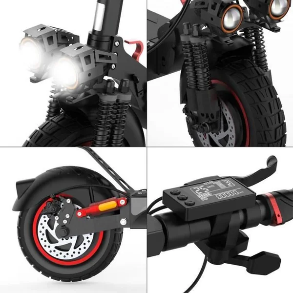 URBANGLIDE Ecross Pro Boost 2 — Trottinette Électrique Tout‑terrain Double Moteur 1600w, 48v 13ah