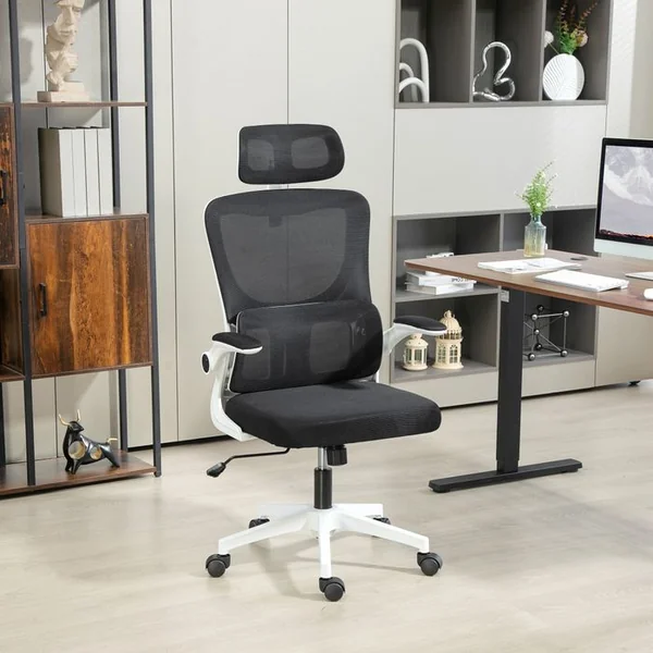 VINSETTO Fauteuil De Bureau Ergonomique Réglable Avec Support Lombaires Et Tétière