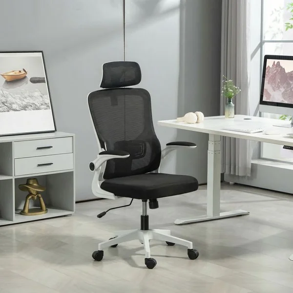 VINSETTO Fauteuil De Bureau Ergonomique Réglable Avec Support Lombaires Et Tétière