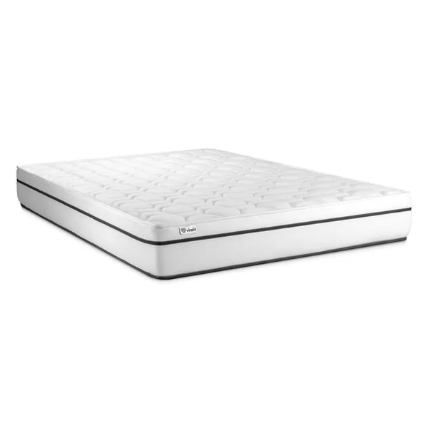 VITALIT Ensemble Matelas Mousse Polyuréthane à Mémoire De Forme 160x200 Vital Spa Ep:24 Cm - Sommier Kit Bla