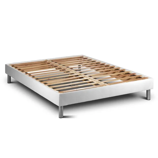 VITALIT Ensemble Vitalpower Zen 140 X 200 Cm Sommier Kit Blanc - Mousse Polyuréthane à Mémoire De Forme