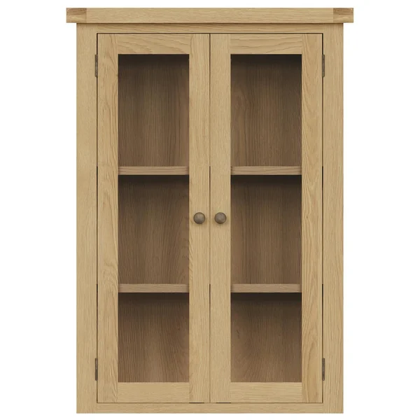 Vitrine en bois clair PUERTO (uniquement pour Petit buffet en bois clair 85 cm PUERTO)