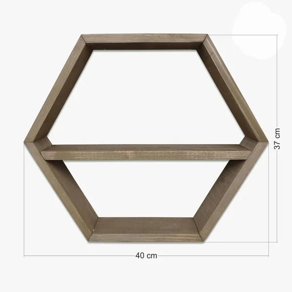 Étagère murale décorative - forme hexagonale, lot de 6 AVIALA