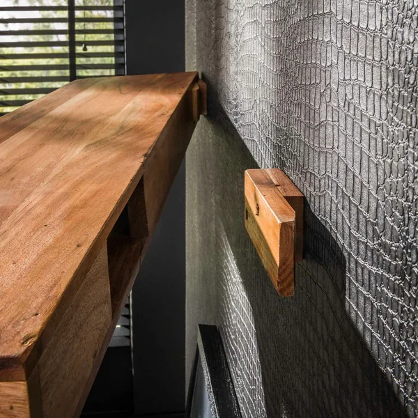 Étagère murale en bois d'acacia épais 1m MELBOURNE